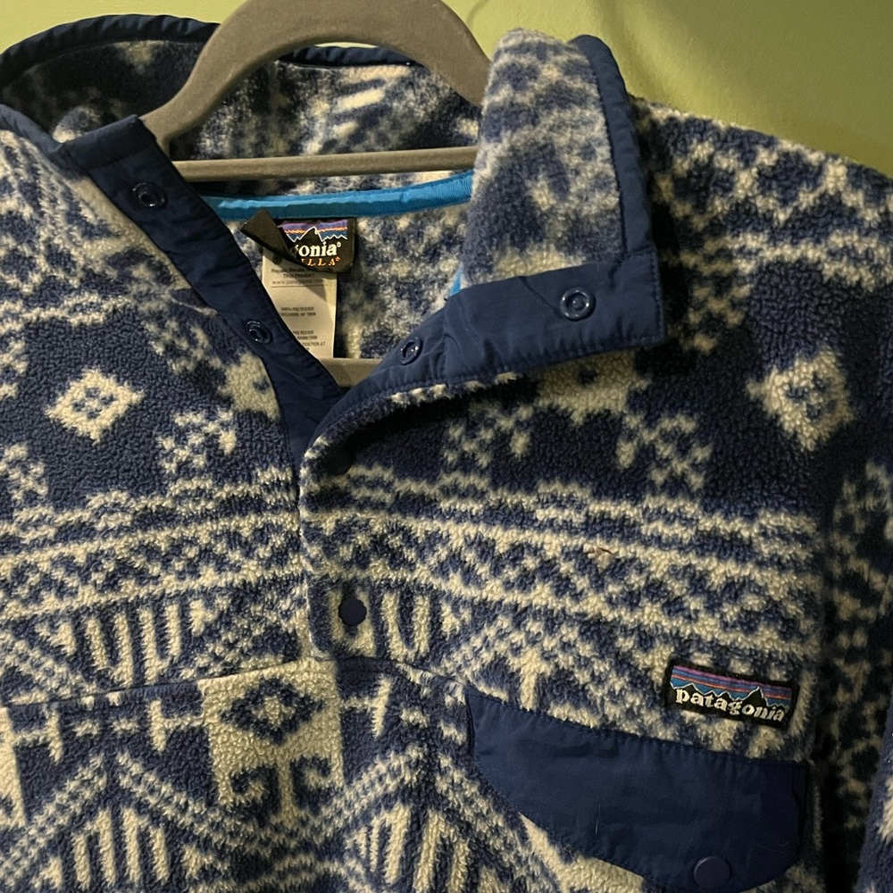 Vintage Patagonia Men’s S Aztec Fleece Snap Synchilla - Picture 4 of 7